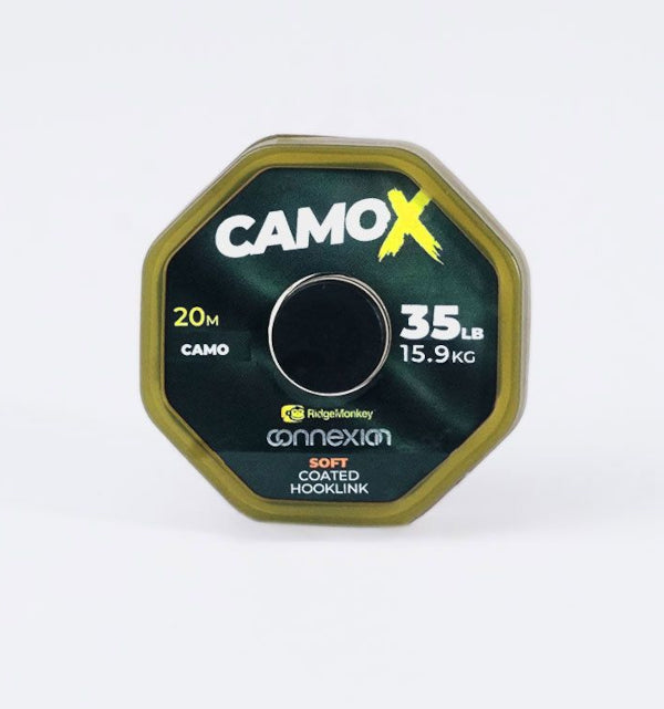 RidgeMonkey Connexion Camo X - Soft Coated Hooklink 35LB / Karpfenvorfachmaterial