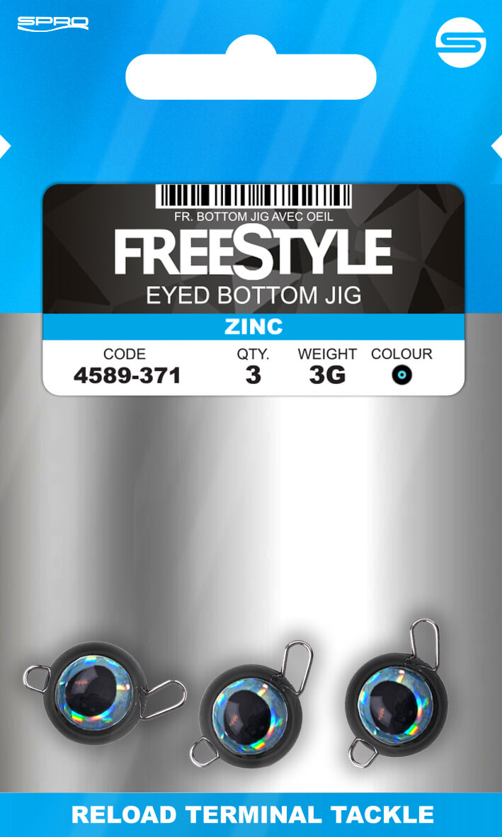 Spro Freestyle Eyed Bottom Jig | Zinc | Black