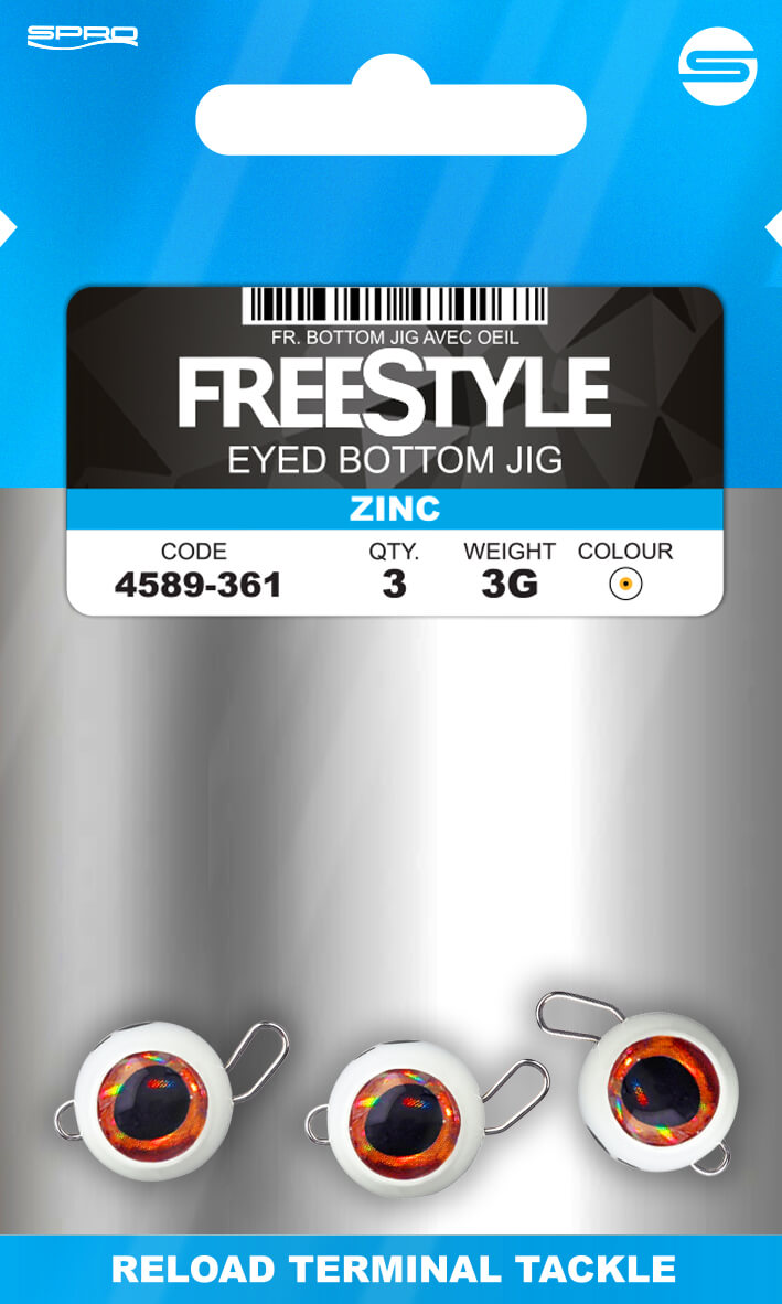 Spro Freestyle Eyed Bottom Jig | Zinc | Glow White