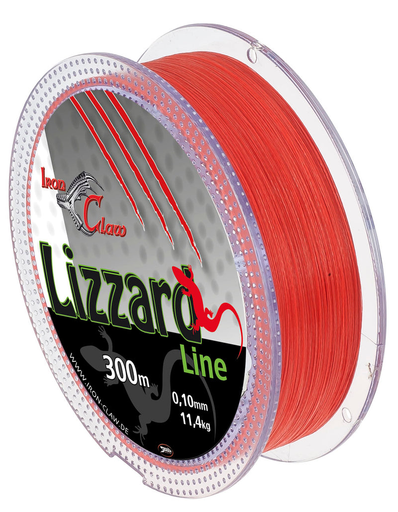 Iron Claw Lizzard Line geflochtene Schnur orange/rot 300m *Tip*