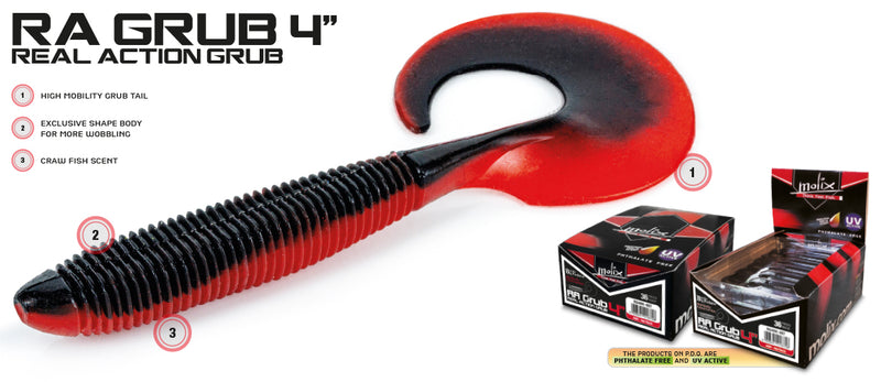 Molix RA Grub 4" Real Action 10cm - Gummfisch / Twister