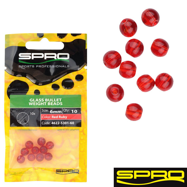 Spro Glass Bullet Weight Beads-Clear Diamond