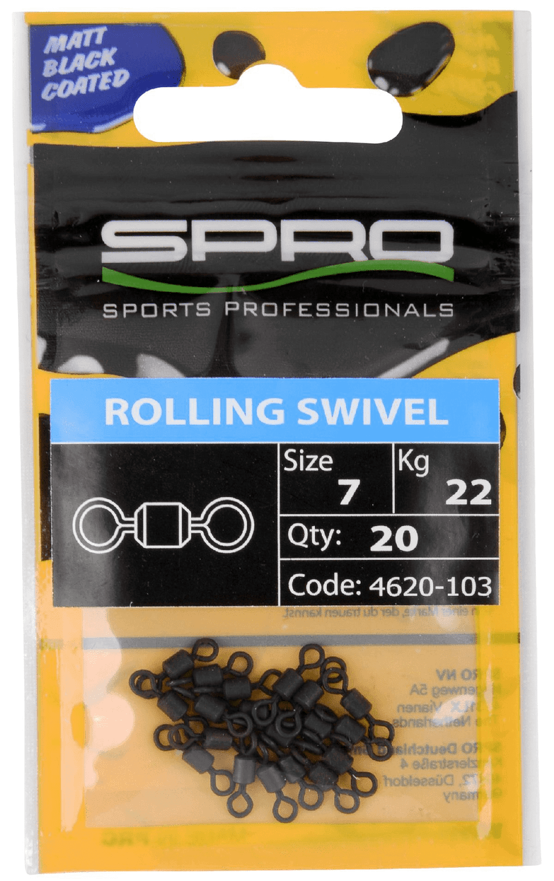 Spro Matte Black Rolling Swivel / Wirbel