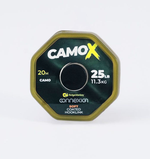 RidgeMonkey Connexion Camo X - Soft Coated Hooklink 25LB / Karpfenvorfachmaterial
