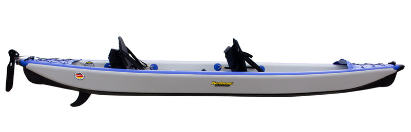 Nordmann® I-Kajak Racer 470 Drop Stitch Luftkajak 2-Sitzer inkl. Sitze, Paddel und Zubehör