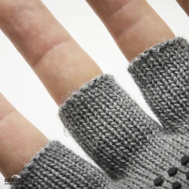 Geoff Anderson WizWool Corespun Fingerless Glove / Handschuhe Fingerlos - Grau