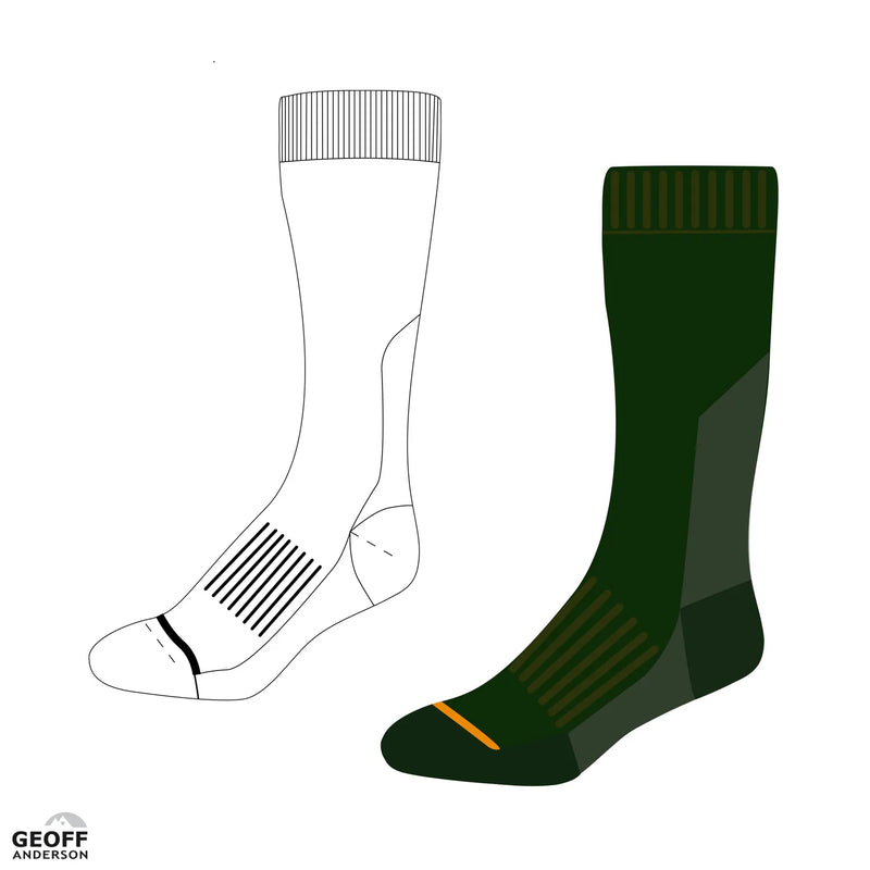 Geoff Anderson WizWool Coozy Socks / Socken -Grün