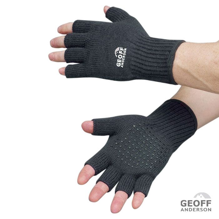 Geoff Anderson Merino Glove Fingerless W.O.L - Schwarz / Handschuhe fingerlos