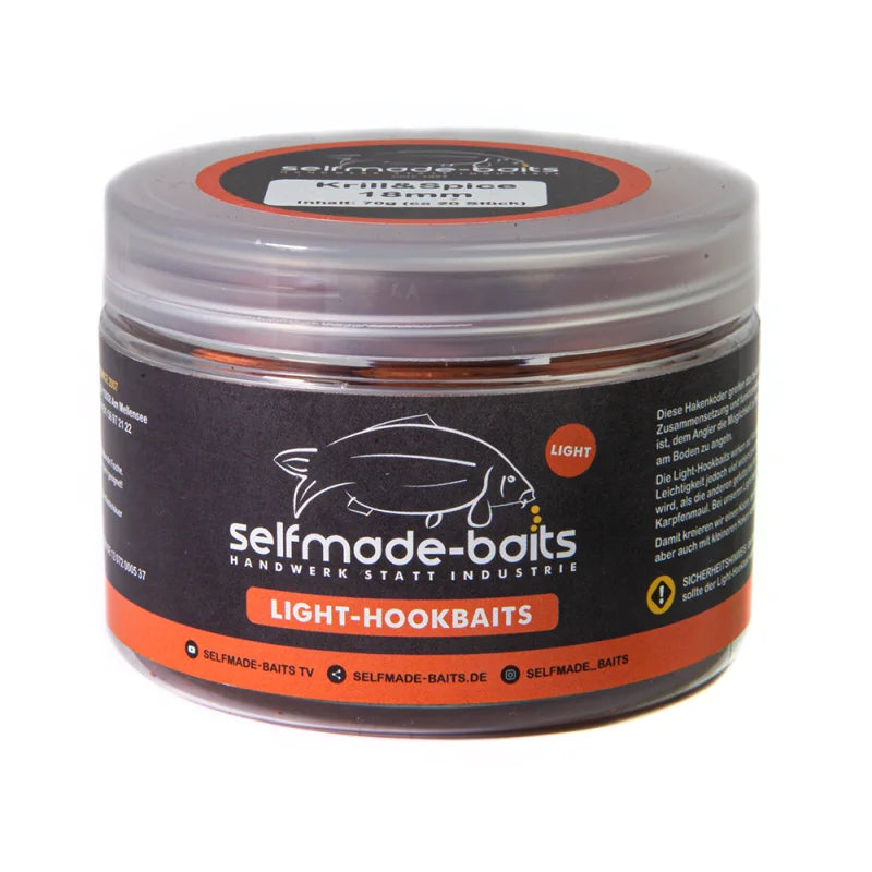 Selfmade-Baits Light-Hookbaits 18mm Krill & Spice (Inhalt: ca. 20 Stück)