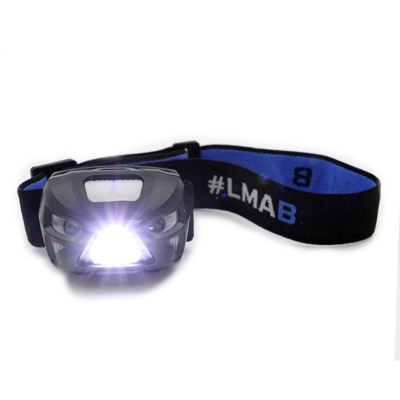 #LMAB Easy Glowing / LED (XP-E) Kopflampe mit Bewegungssensor & USB-Akku