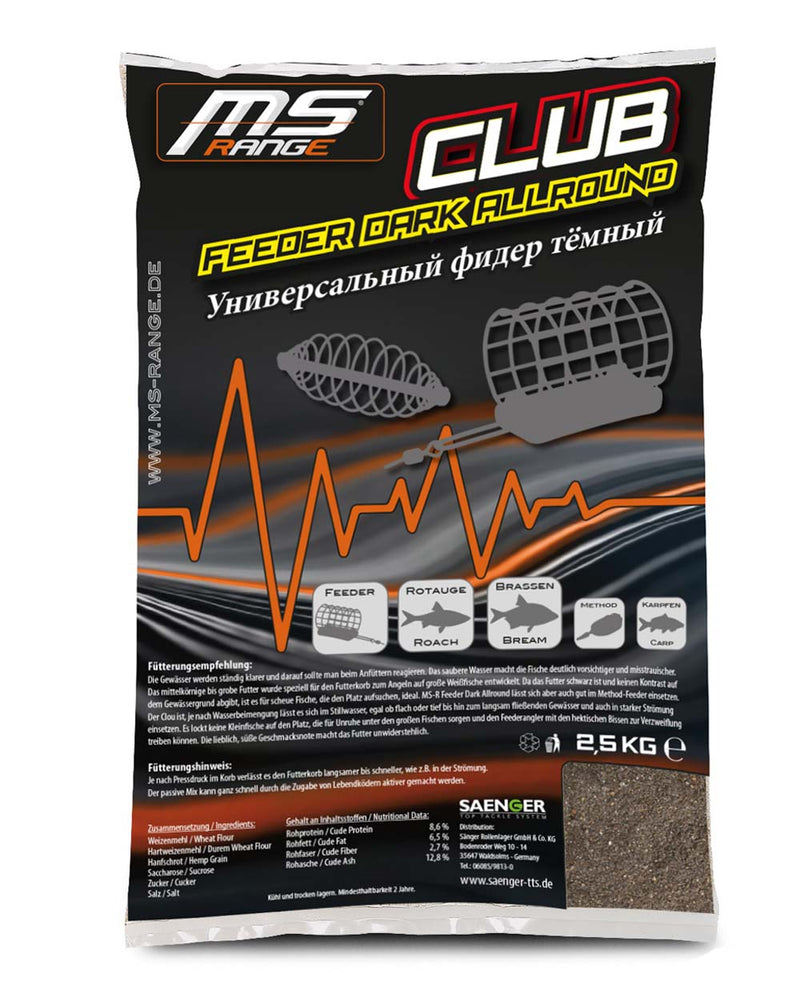 MS-Range Club Feeder Dark Allround 2,5kg / Grundfutter