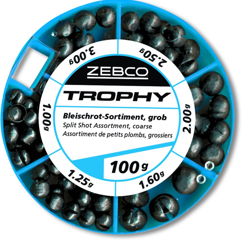 Zebco Trophy Bleischrot-Sortiment grob - 100g Spaltbleie