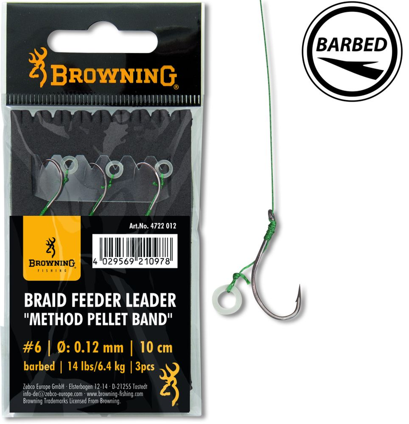 Browning Braid Feeder Leader Method Pellet Band Bronze