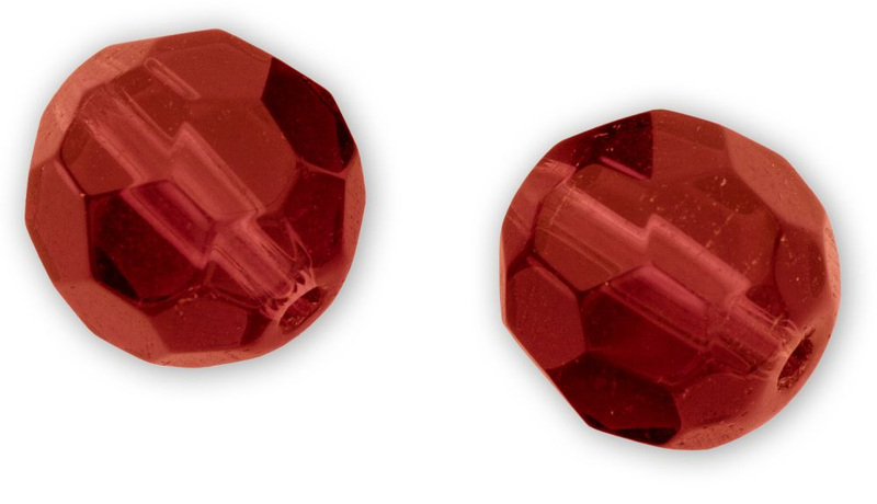 Quantum 4Street Glass Bead - Rot / Facettierter Glasperlen