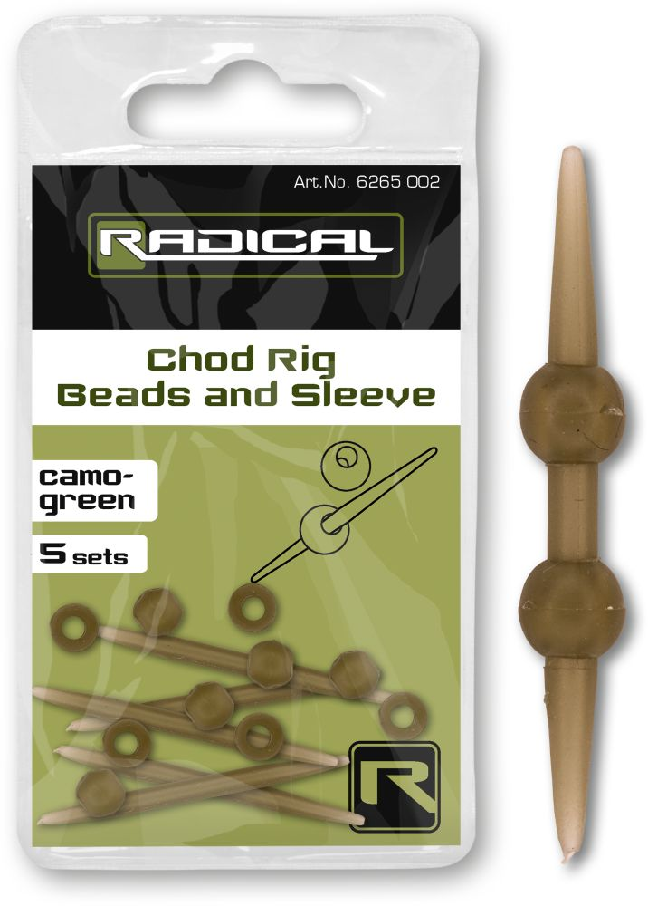 Radical Chod Rig Beads and Sleeve Camo Green / Montagezubehör