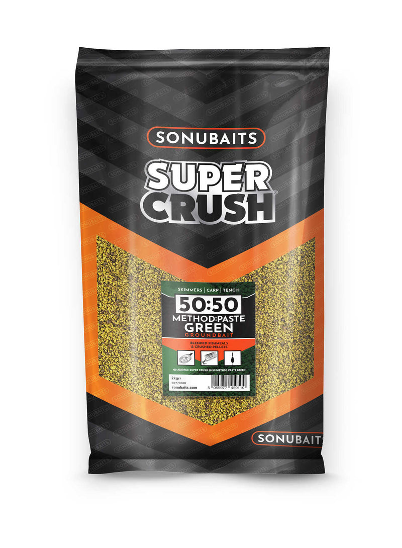 Sonubaits Super Crush 50:50 Method & Paste Green / Grundfutter