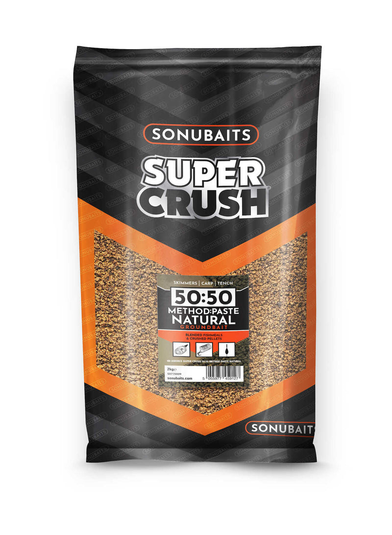 Sonubaits Super Crush 50:50 Method: Paste Natural 2kg / Grundfutter