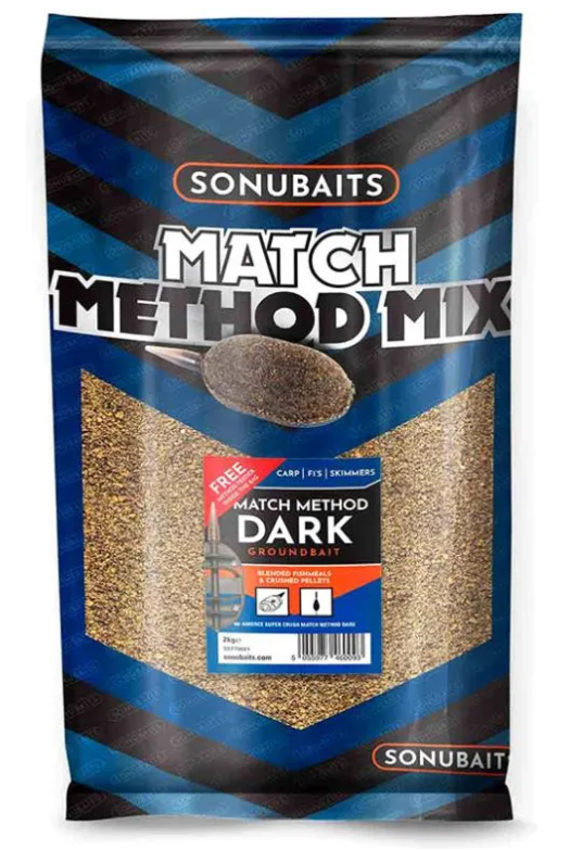 Sonubaits Match Method Mix Dark 2 kg / Grundfutter
