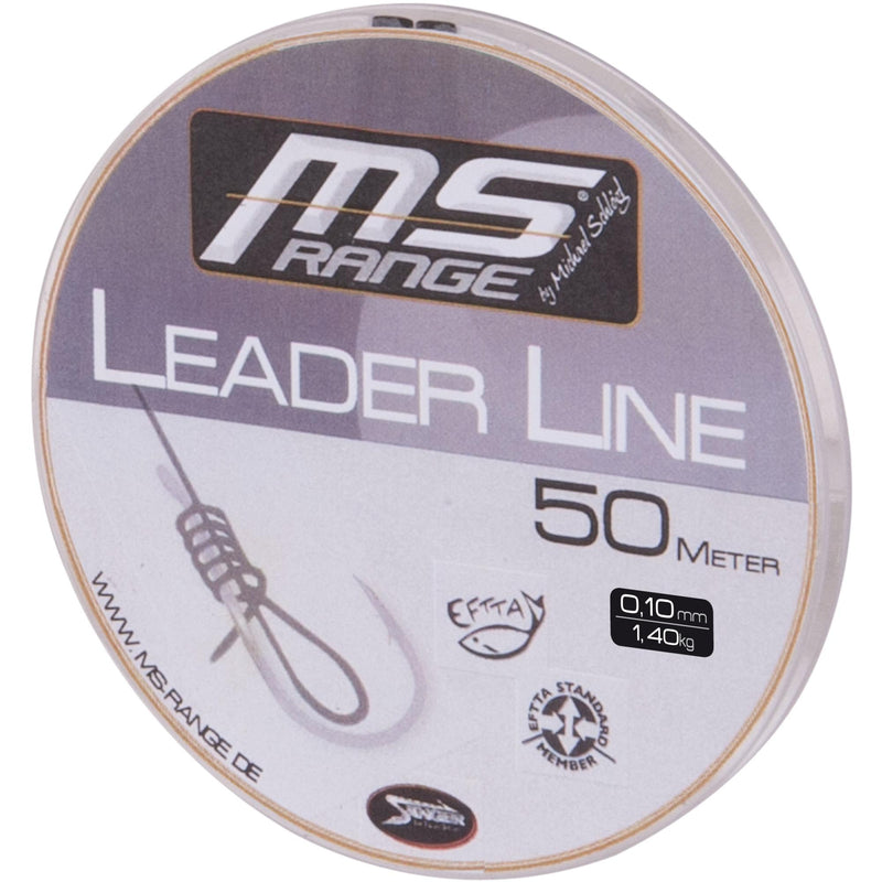 MS Range Leader Line - mono Vorfachschnur transparent 50m